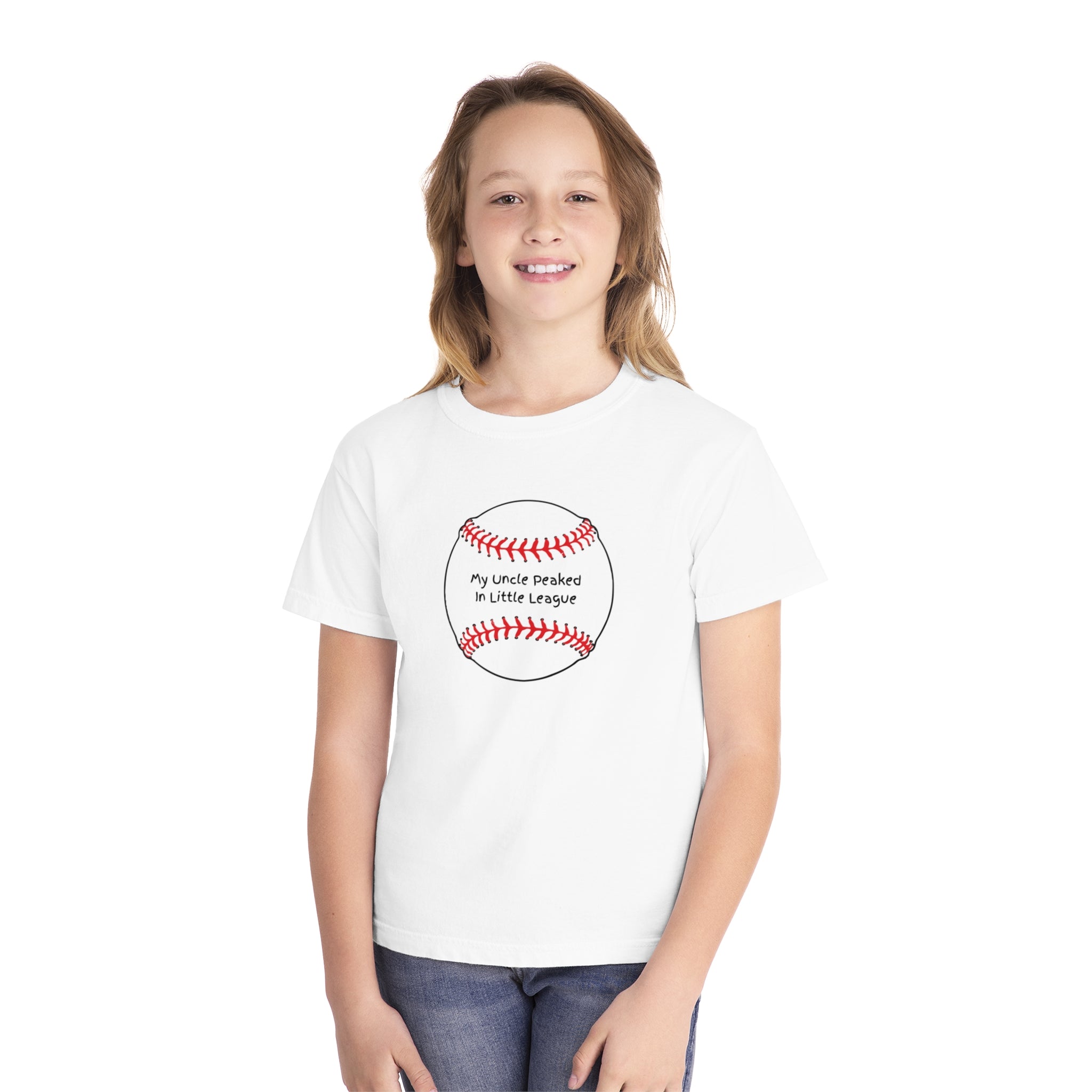 "My Uncle Peaked in Little League" - Kids Baseball Shirts