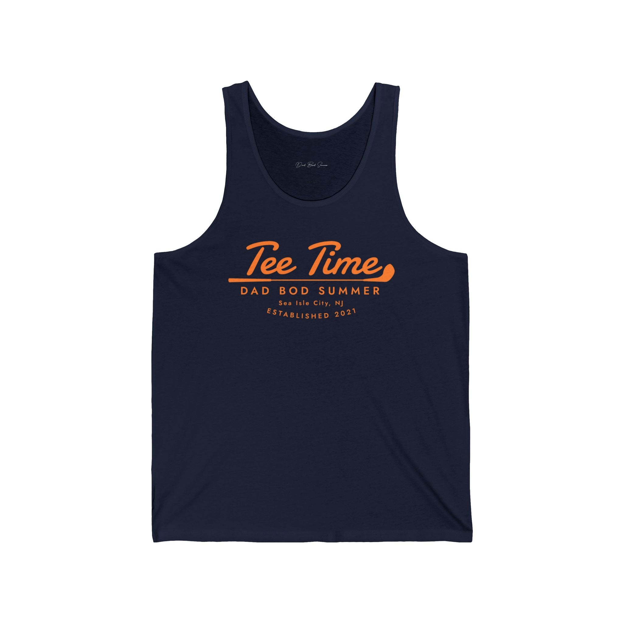 "Golf Tee Time in Sea Isle City" - Golf Tank Top