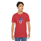 "1776 USA Flag Peace Sign Shirt" - 4th Of July Shirt