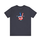 "1776 USA Flag Peace Sign Shirt" - 4th Of July Shirt