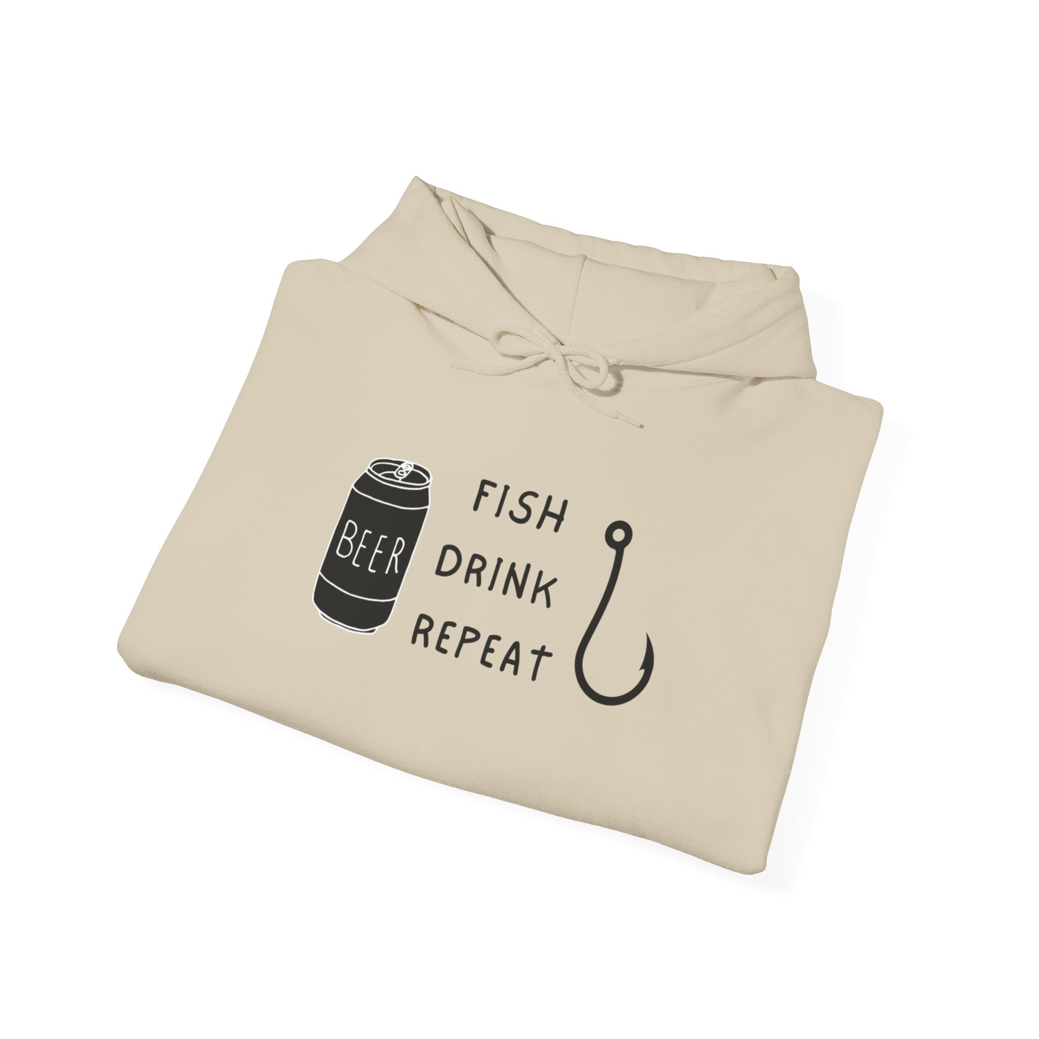 "Fish Drink Repeat" - Fishing Hoodie