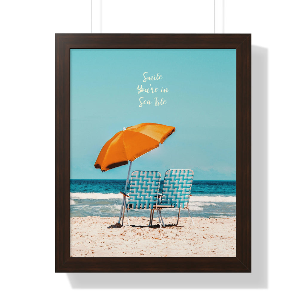 Smile You're in Sea Isle- Wall Art Framed - Dad Bod Summer