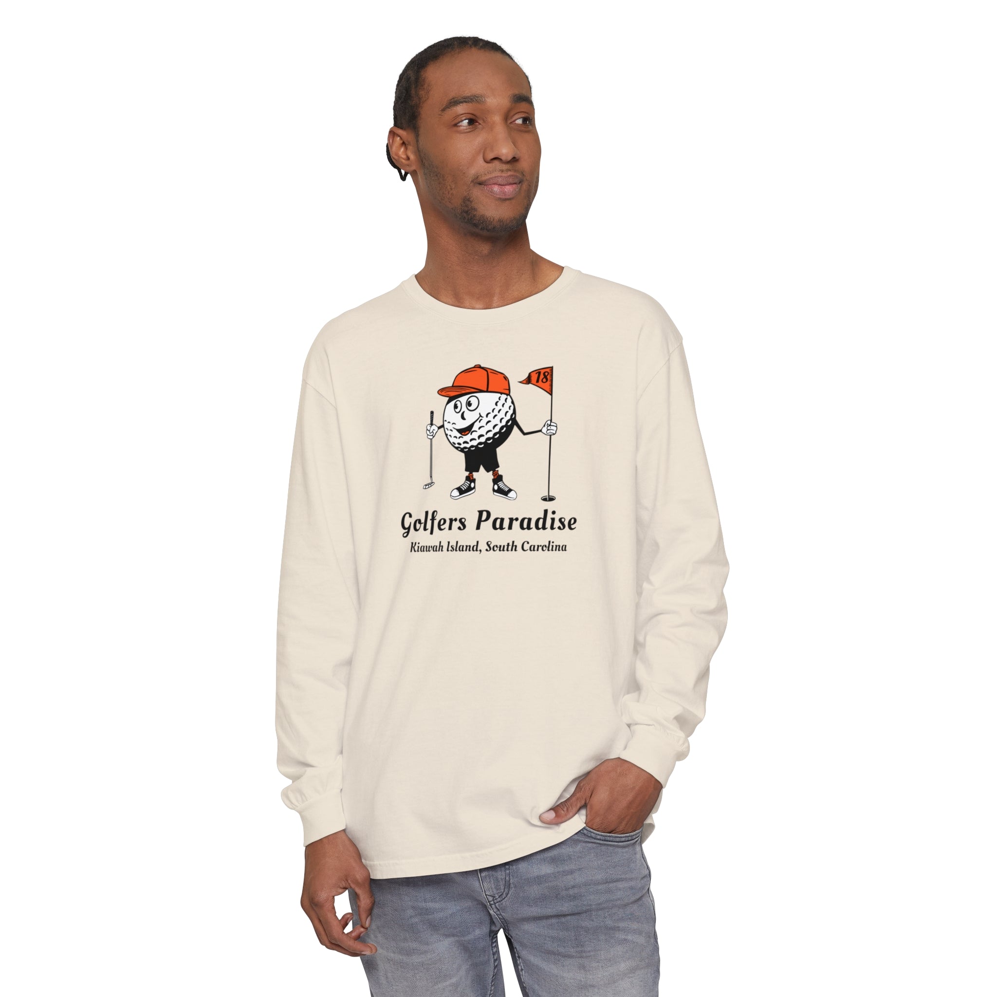"Kiawah Island South Carolina, Golfers Paradise" - Long Sleeve Golf Shirt