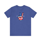 "1776 USA Flag Peace Sign Shirt" - 4th Of July Shirt
