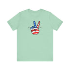 "1776 USA Flag Peace Sign Shirt" - 4th Of July Shirt
