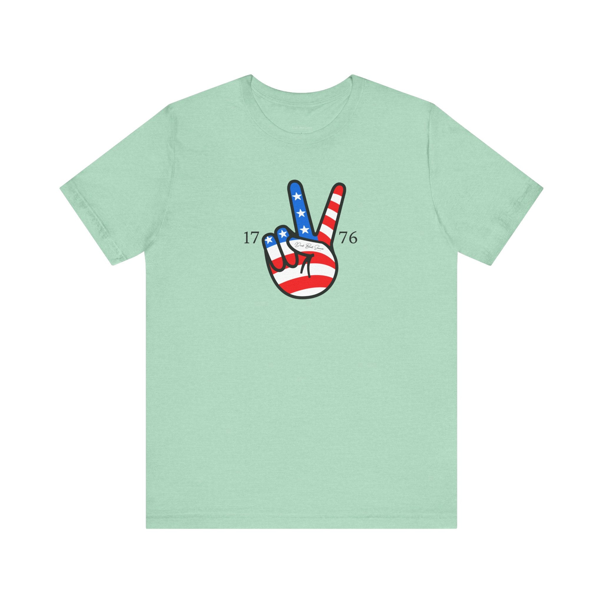 "1776 USA Flag Peace Sign Shirt" - 4th Of July Shirt