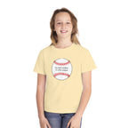 "My Mom Peaked in Little League" - Kids Baseball Shirts