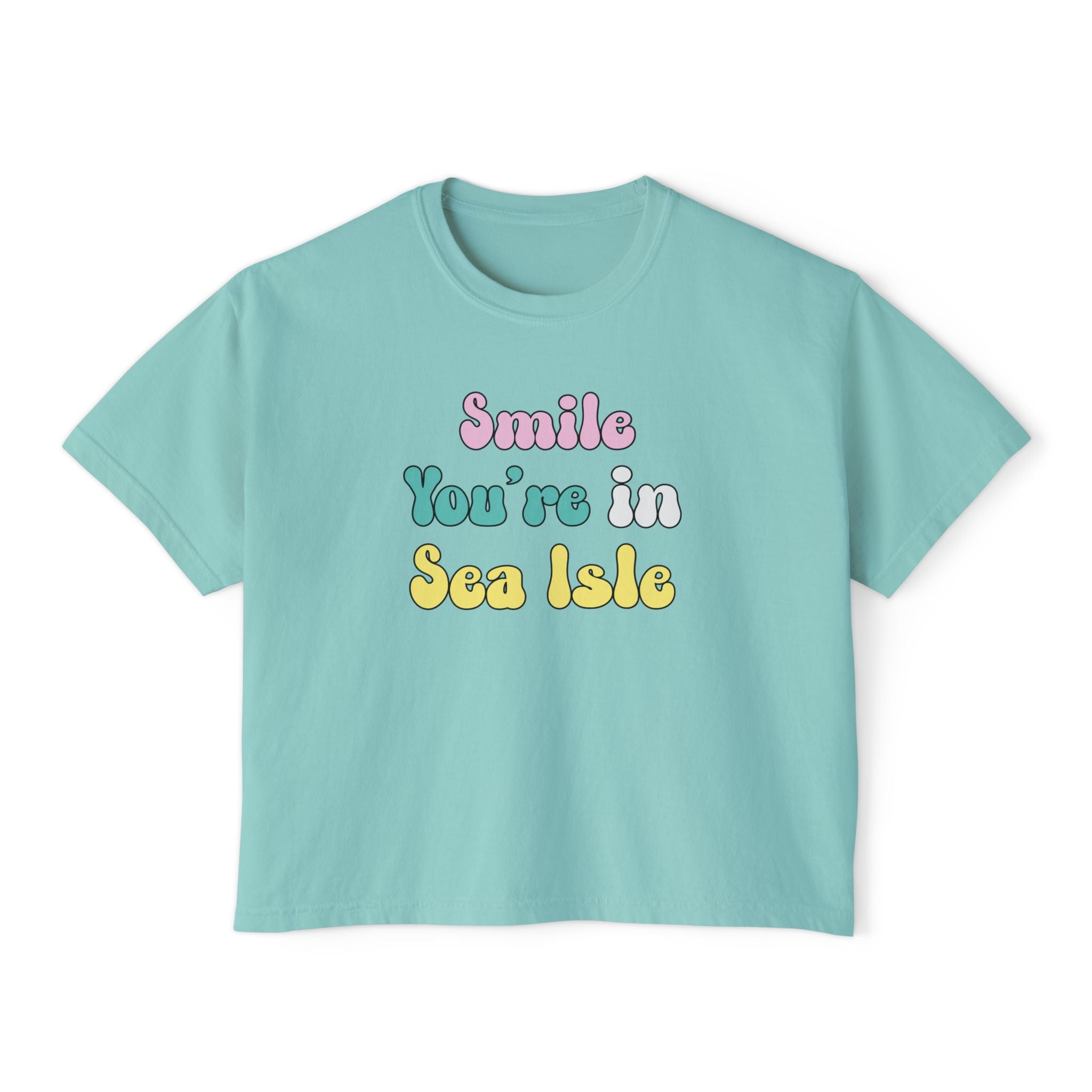 "Smile You're in Sea Isle" - Women's Boxy Tee