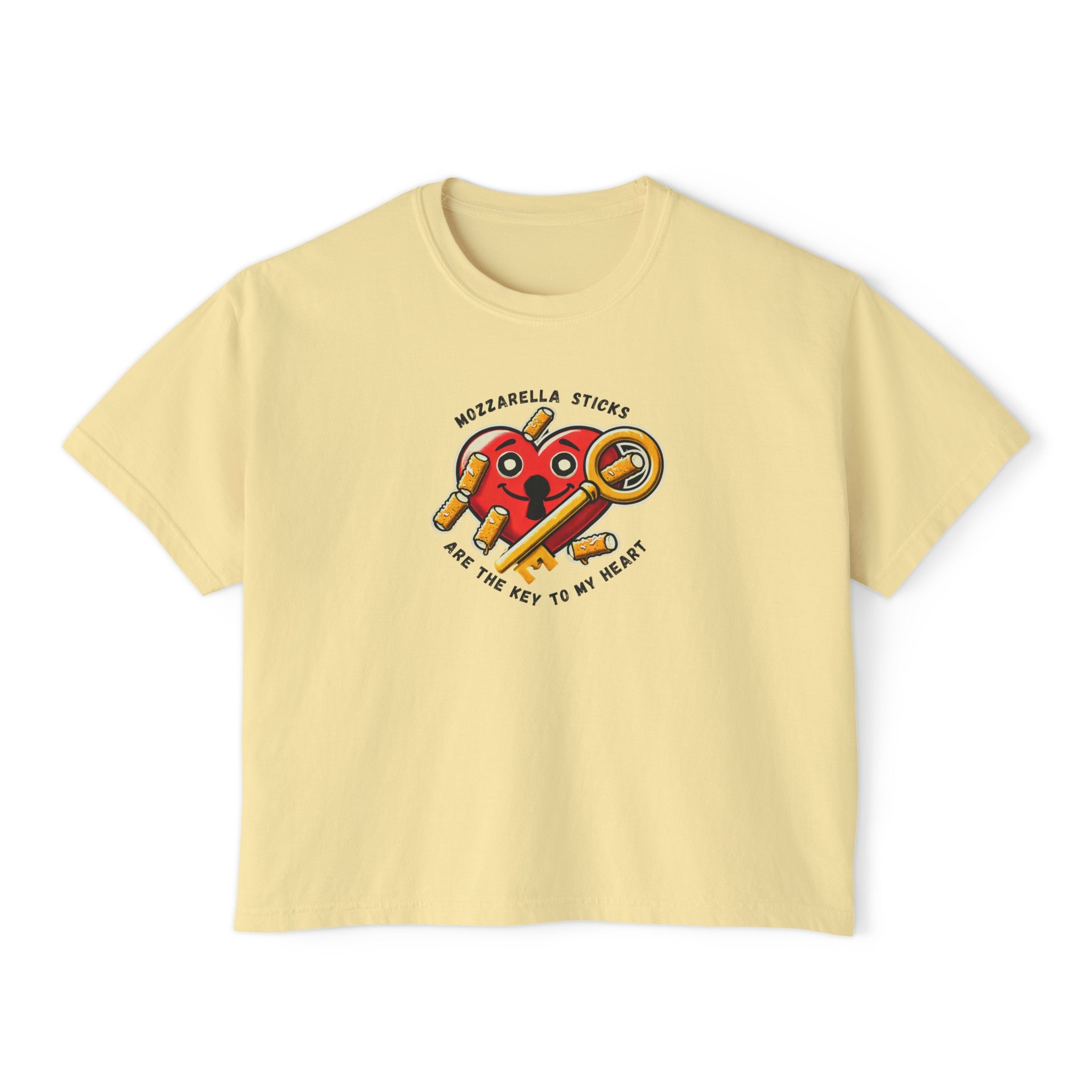 "Mozzarella Sticks Are The Key To My Heart" - Women's Boxy Tee