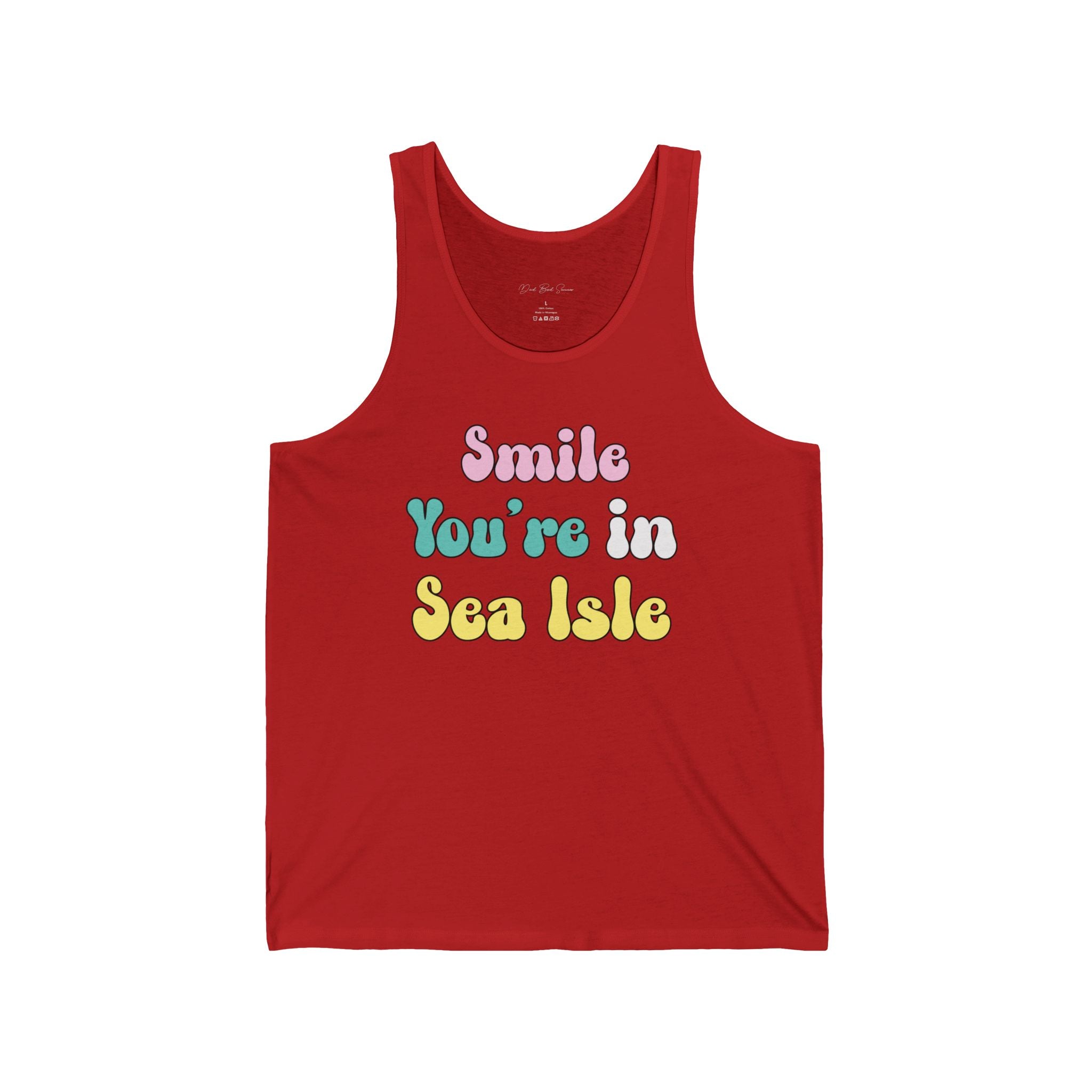 "Smile You're In Sea Isle Tank Top" - Beach Tank Tops