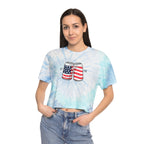 1776 Shirt | Americana Women's Shirts | Women's Tie-Dye Crop Tee