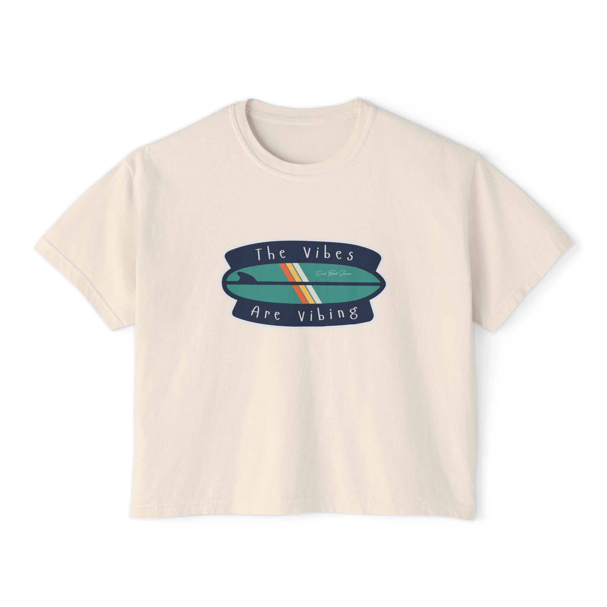 "The Vibes Are Vibing" Women's Boxy T-Shirt, Good Vibes Shirt