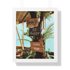 "Love Golf Sign at Tiki Bar" - Golf Wall Art