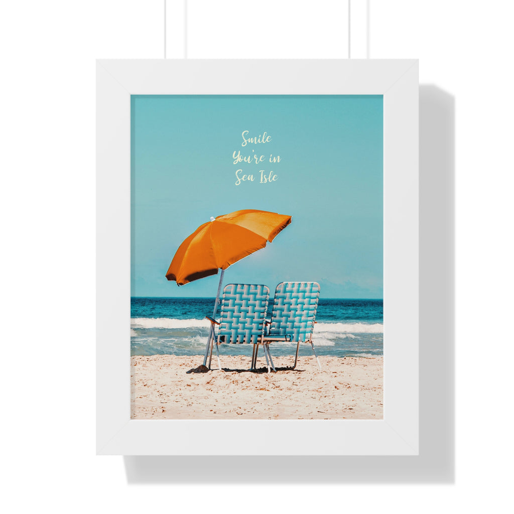 Smile You're in Sea Isle- Wall Art Framed - Dad Bod Summer