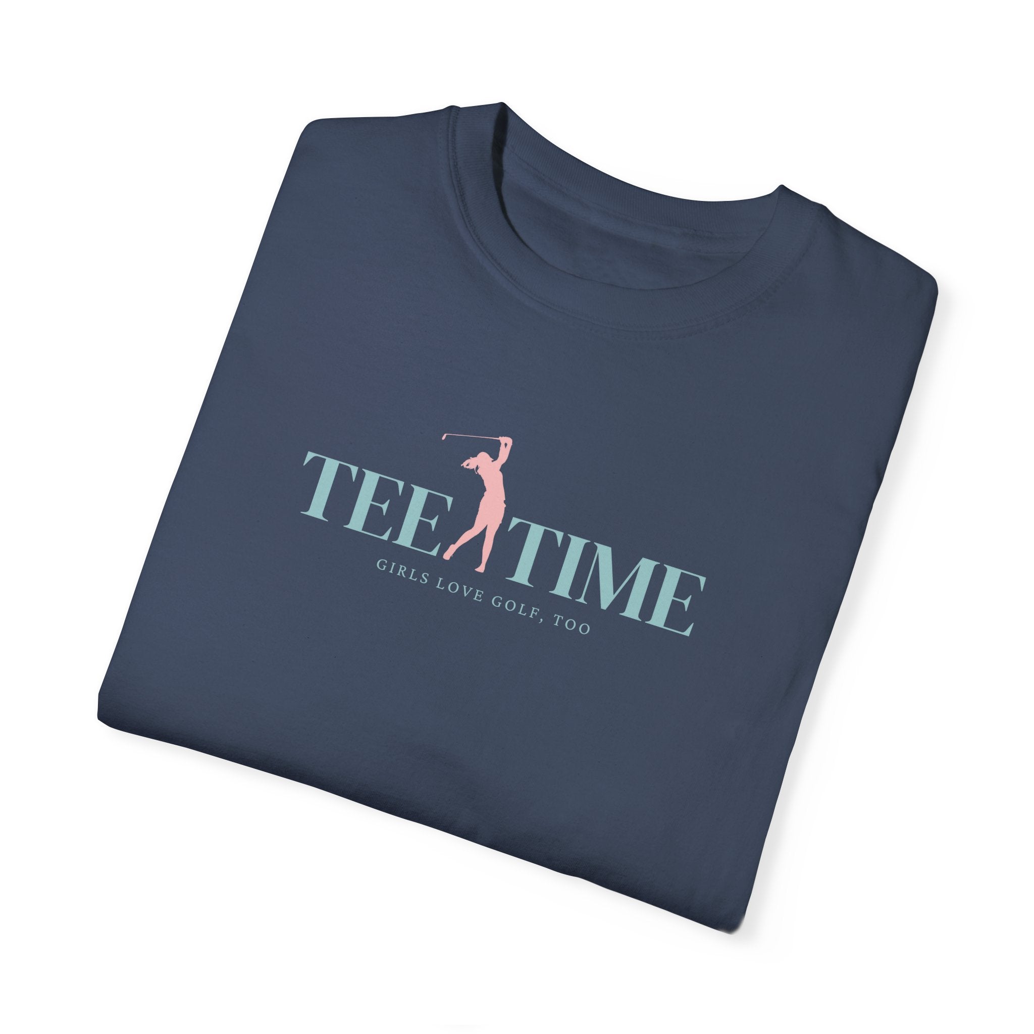 "Tee Time- Ladies Love Golf, Too" Ladies Golf Shirt