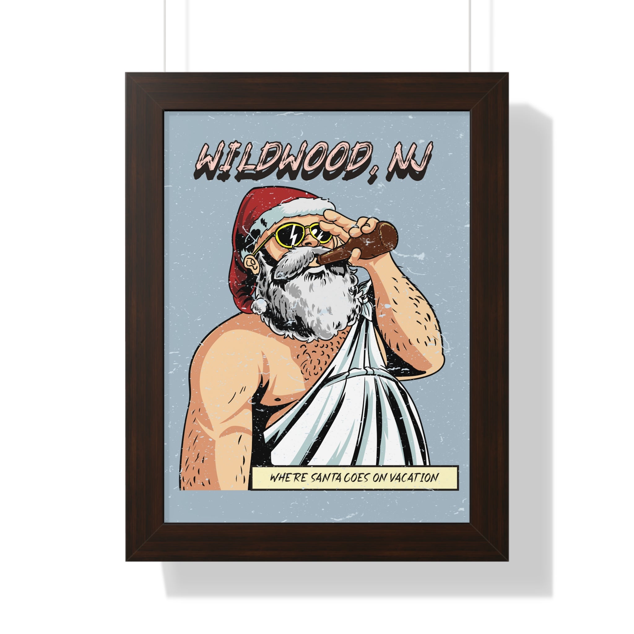 Wildwood New Jersey, Santa" Beach Wall Art - Beach House Wall Art - Beach Art For Wall
