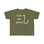 Fish, Nap, Repeat | Toddler Fishing Shirt