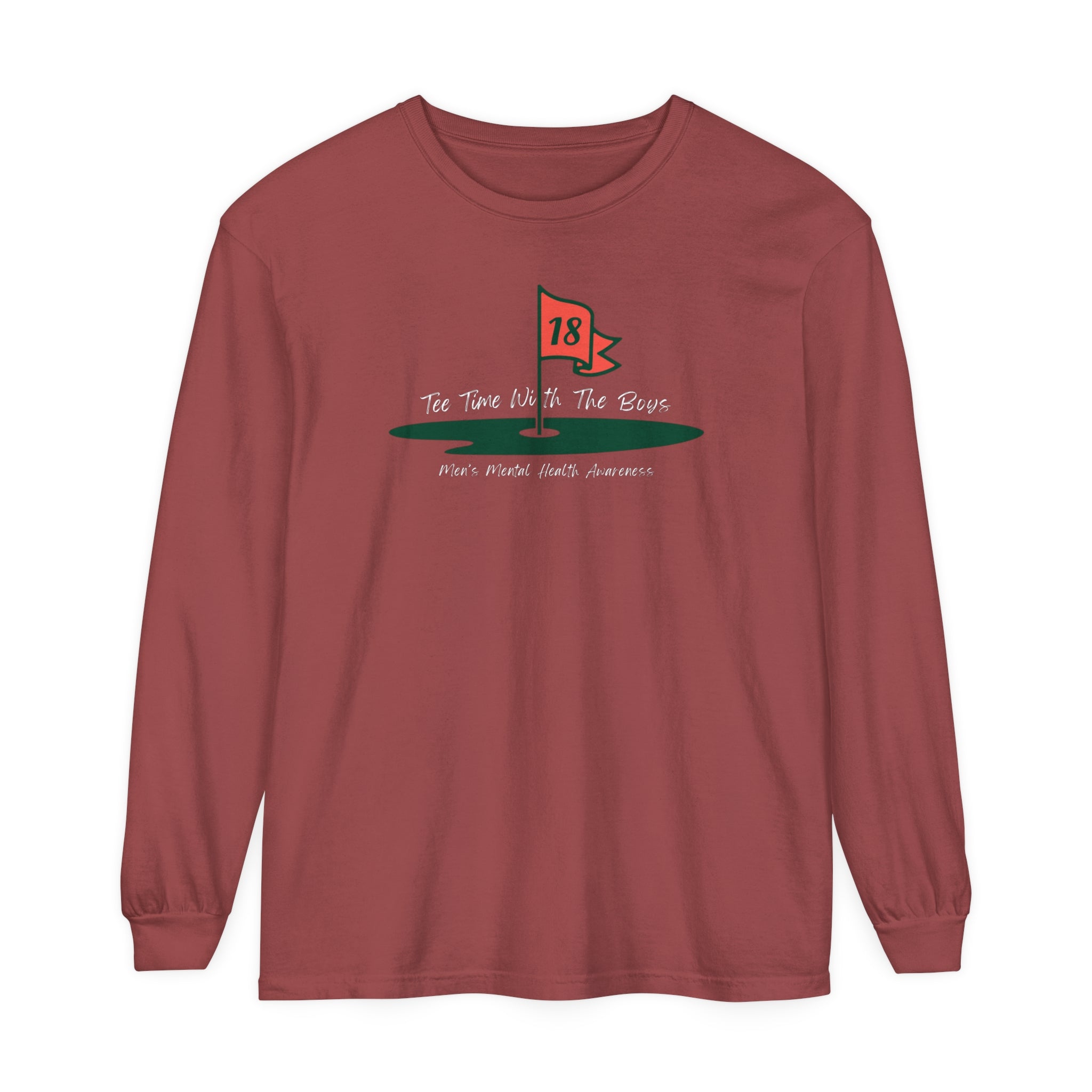 "Tee Time With The Boys, 18th Hole" - Long Sleeve Golf Shirt