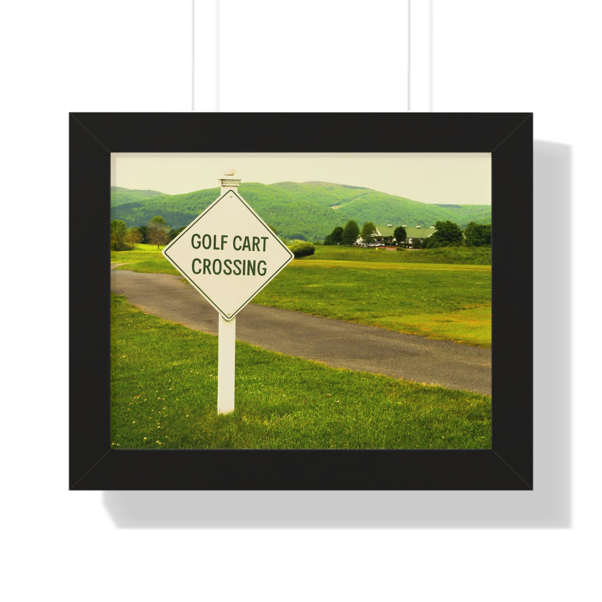 "Golf Cart Crossing" - Golf Wall Art
