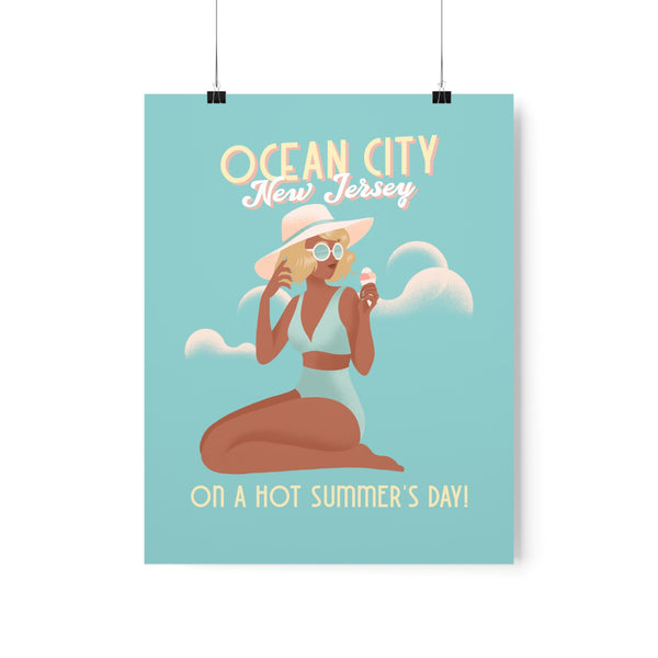 Ocean City, New Jersey Wall Art- Matte Print - Dad Bod Summer