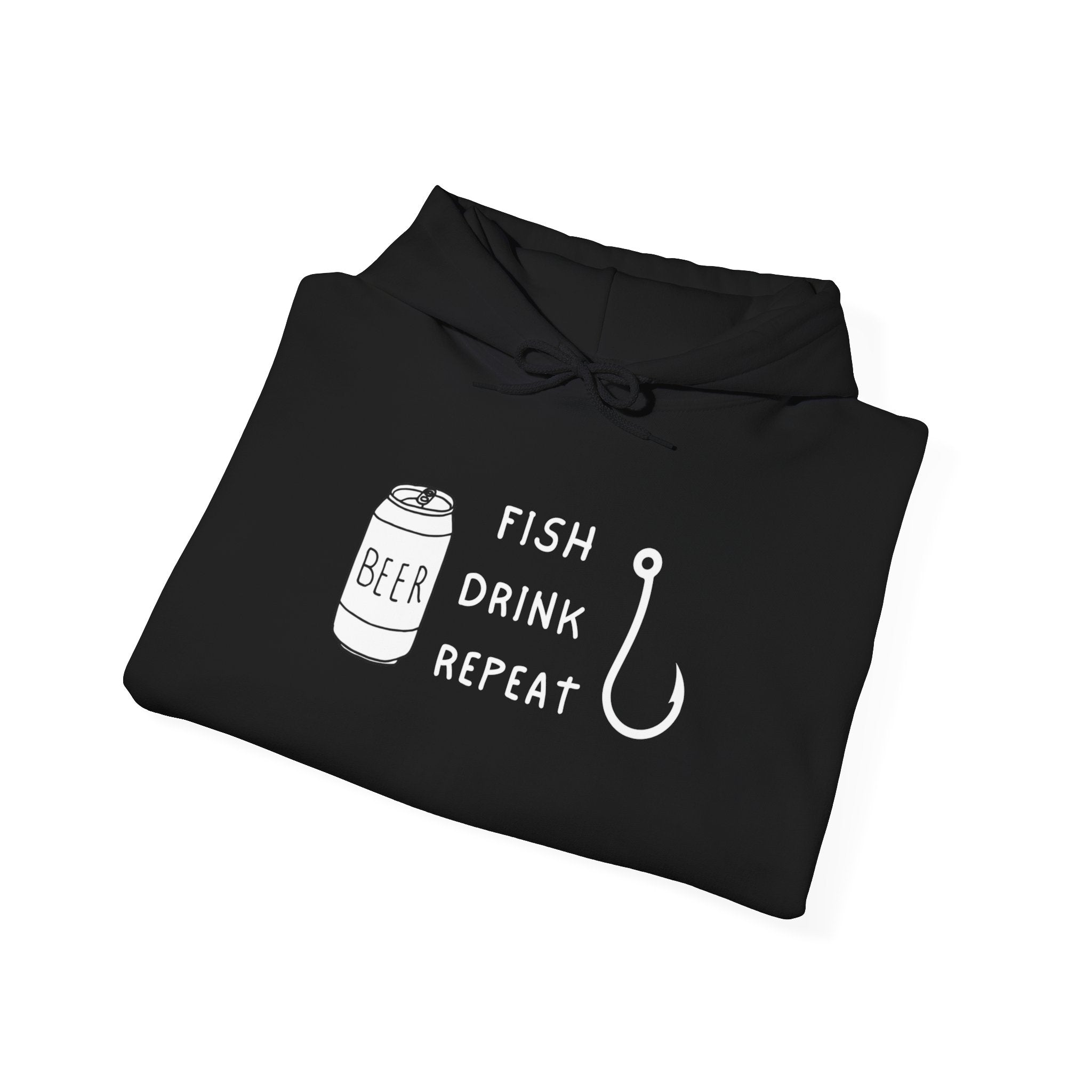 "Fish Drink Repeat" - Fishing Hoodie