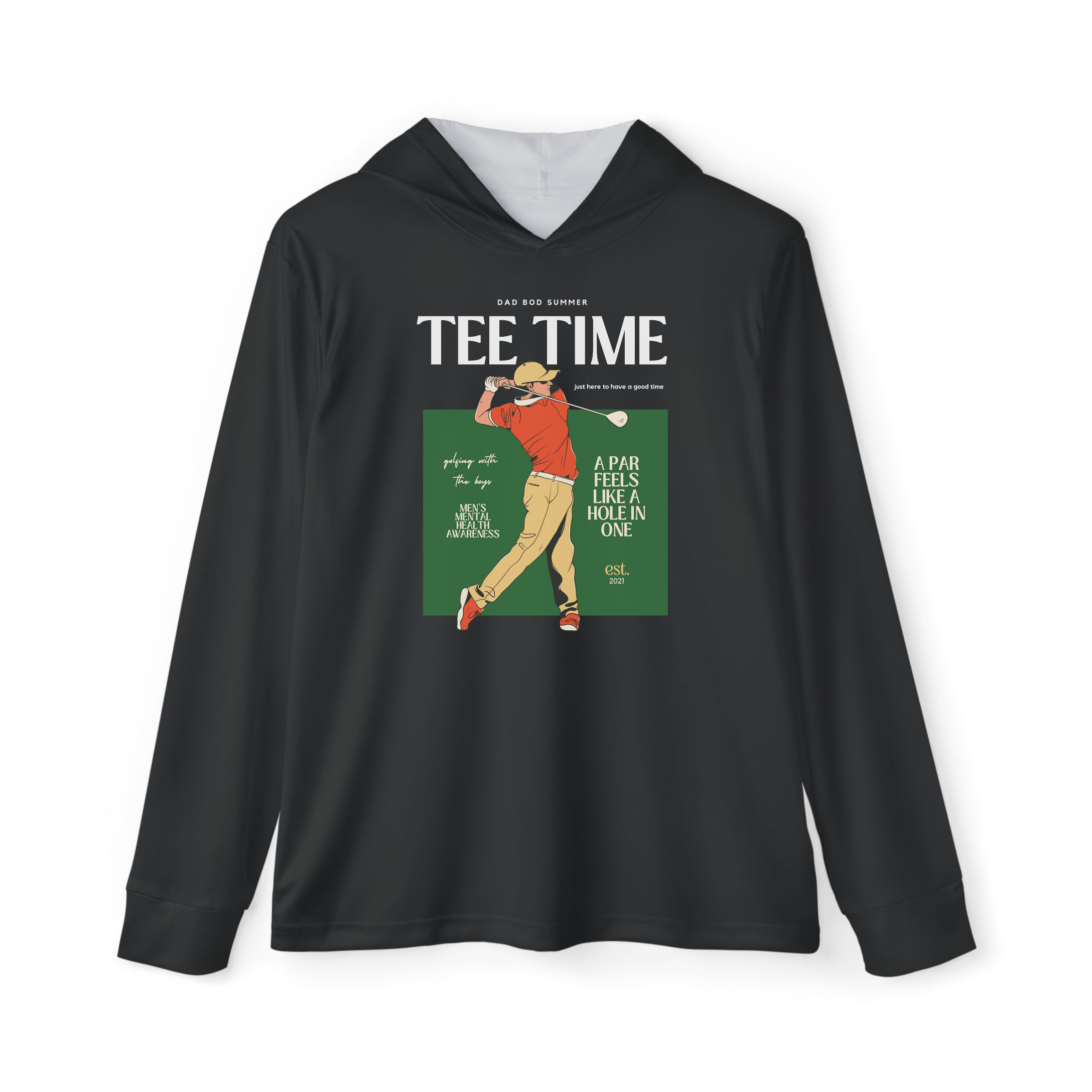 "1990's Retro Golf Tee Time" - Golf Performance Hoodie