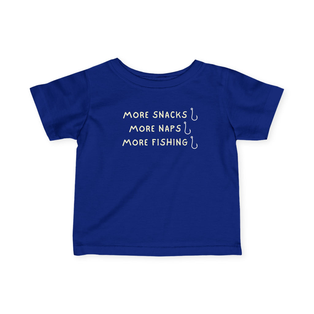 More Snacks, More Naps, More Fishing | Baby Fishing Shirts