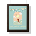 Pre Framed, Margate City- At The Beach- Retro Summer Wall Art - Dad Bod Summer