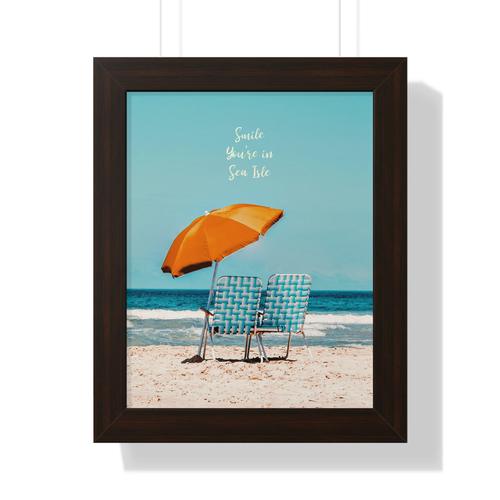 Smile You're in Sea Isle- Wall Art Framed - Dad Bod Summer