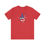 "1776 USA Flag Peace Sign Shirt" - 4th Of July Shirt