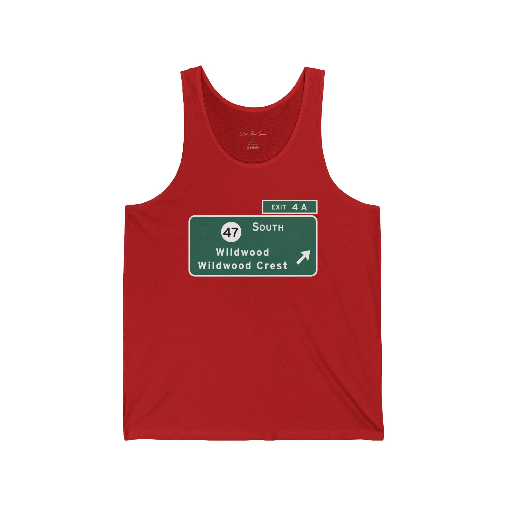"Wildwood Exit Sign" - Beach Tank Tops
