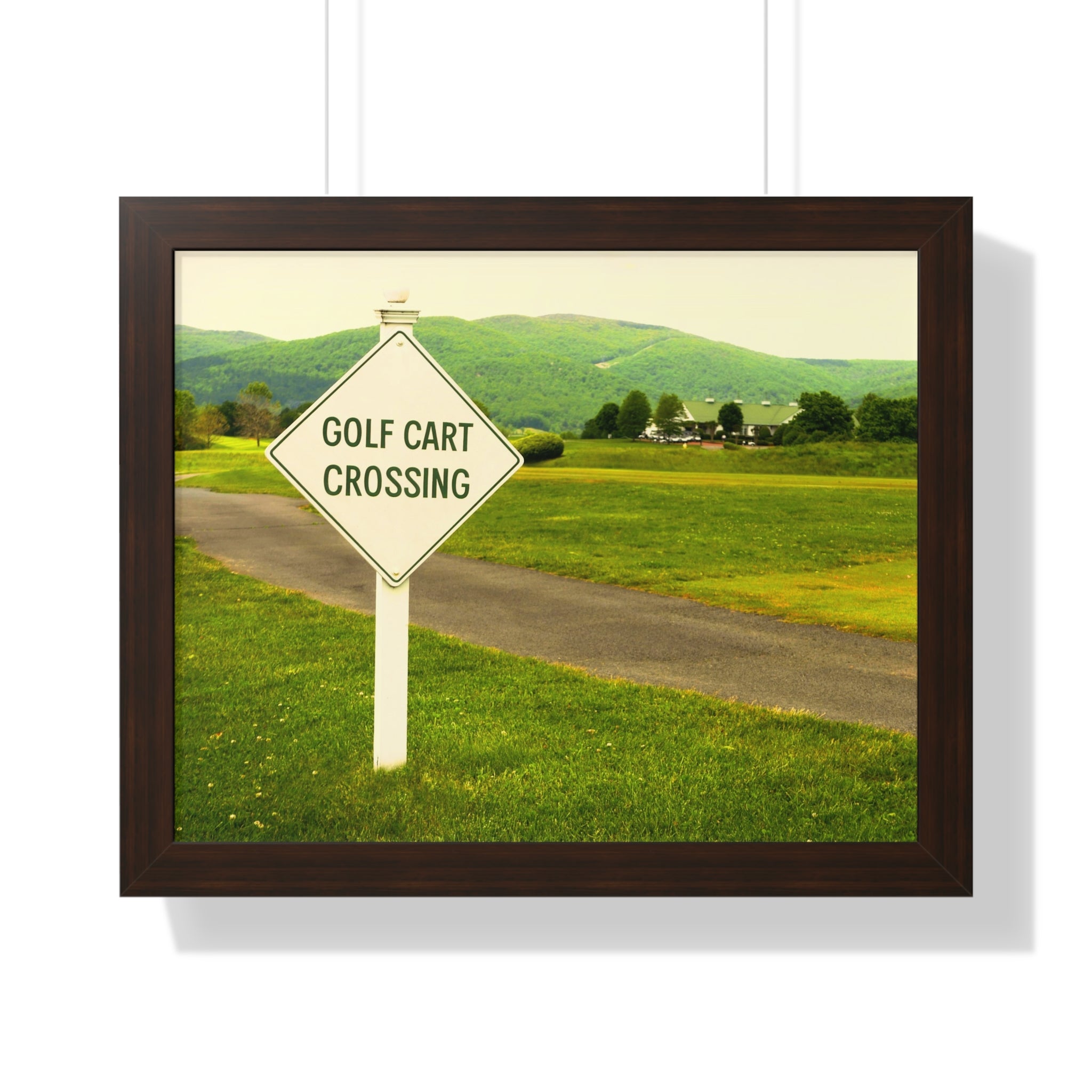 "Golf Cart Crossing" - Golf Wall Art