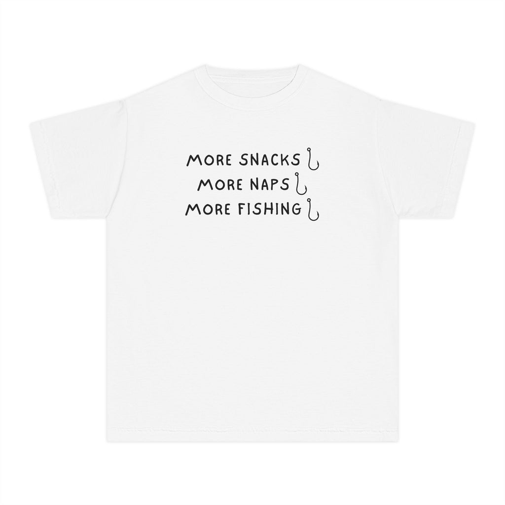 More Snacks, More Naps, More Fishing | Kids Fishing Shirt