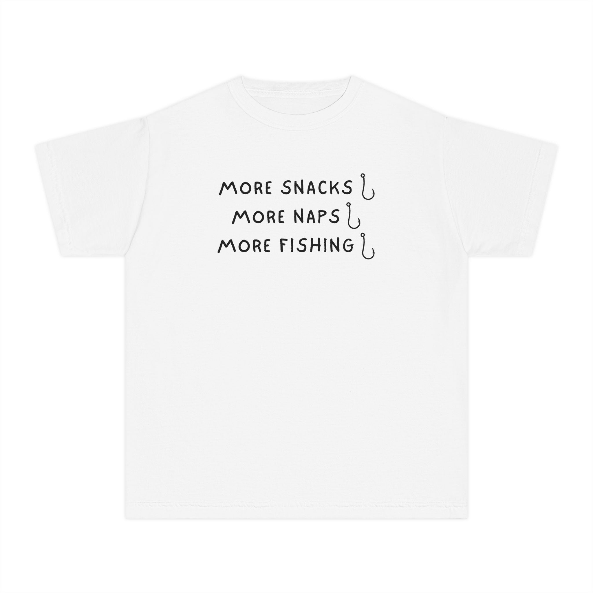 More Snacks, More Naps, More Fishing | Kids Fishing Shirt