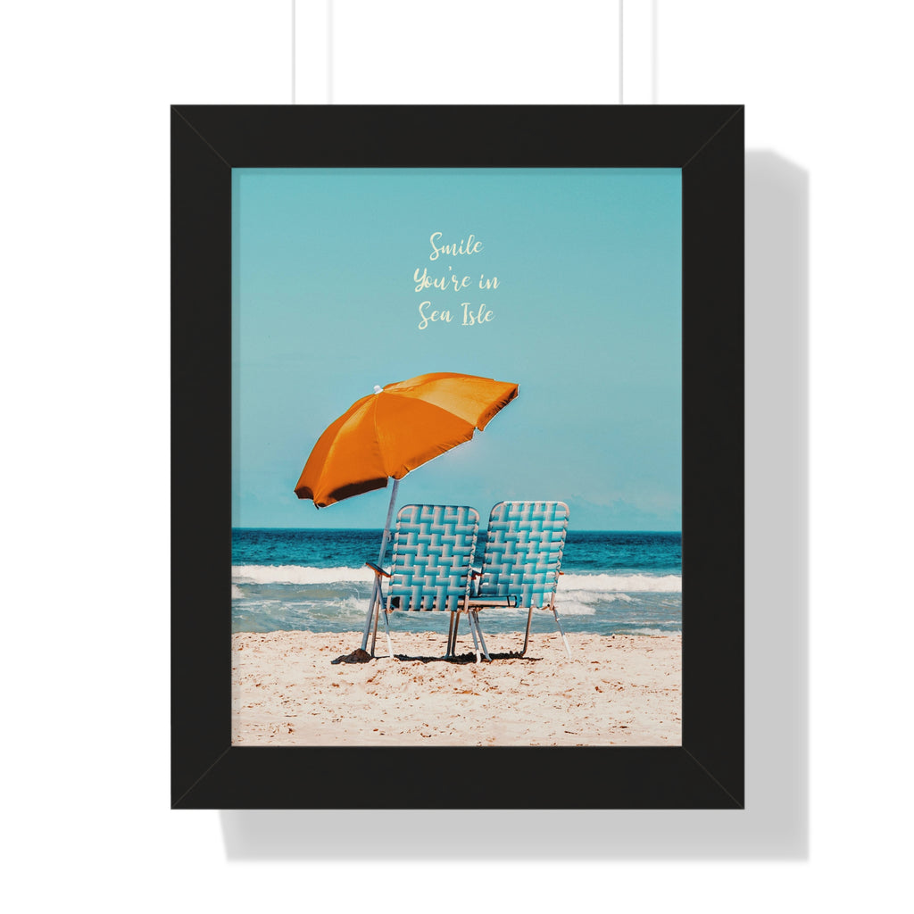 Smile You're in Sea Isle- Wall Art Framed - Dad Bod Summer