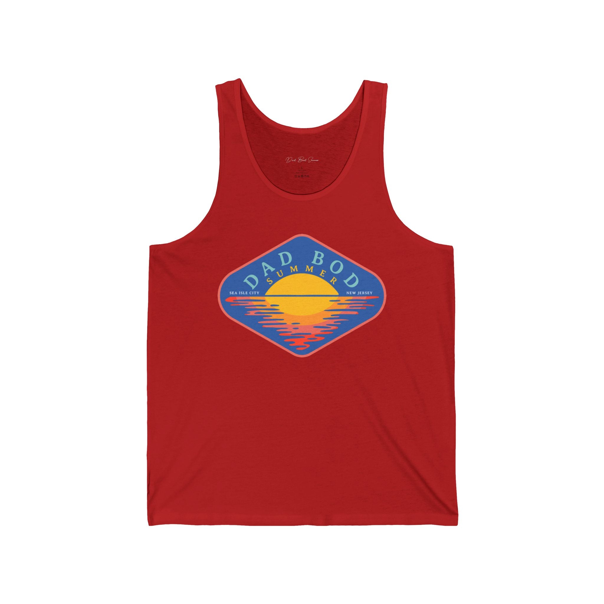 "Dad Bod Summer Retro Tank Top" - Beach Tank Top