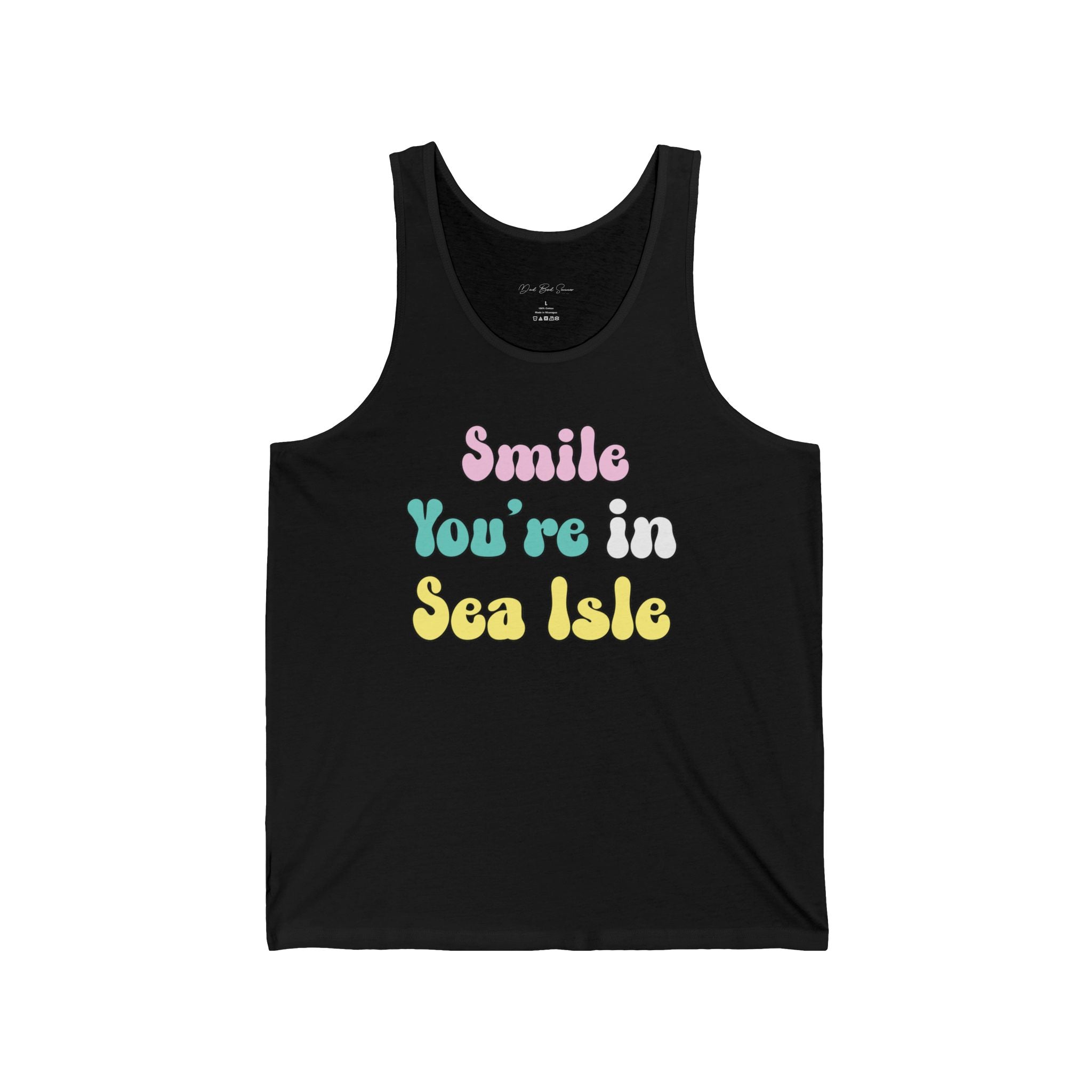 "Smile You're In Sea Isle Tank Top" - Beach Tank Tops