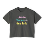 "Smile You're in Sea Isle" - Women's Boxy Tee