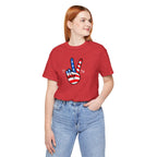 "1776 USA Flag Peace Sign Shirt" - 4th Of July Shirt