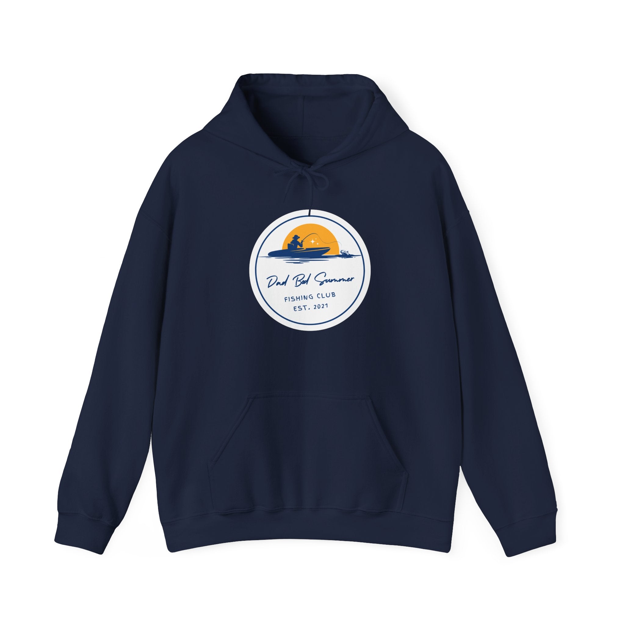 "Dad Bod Summer Fishing Club" - Fishing Hoodie