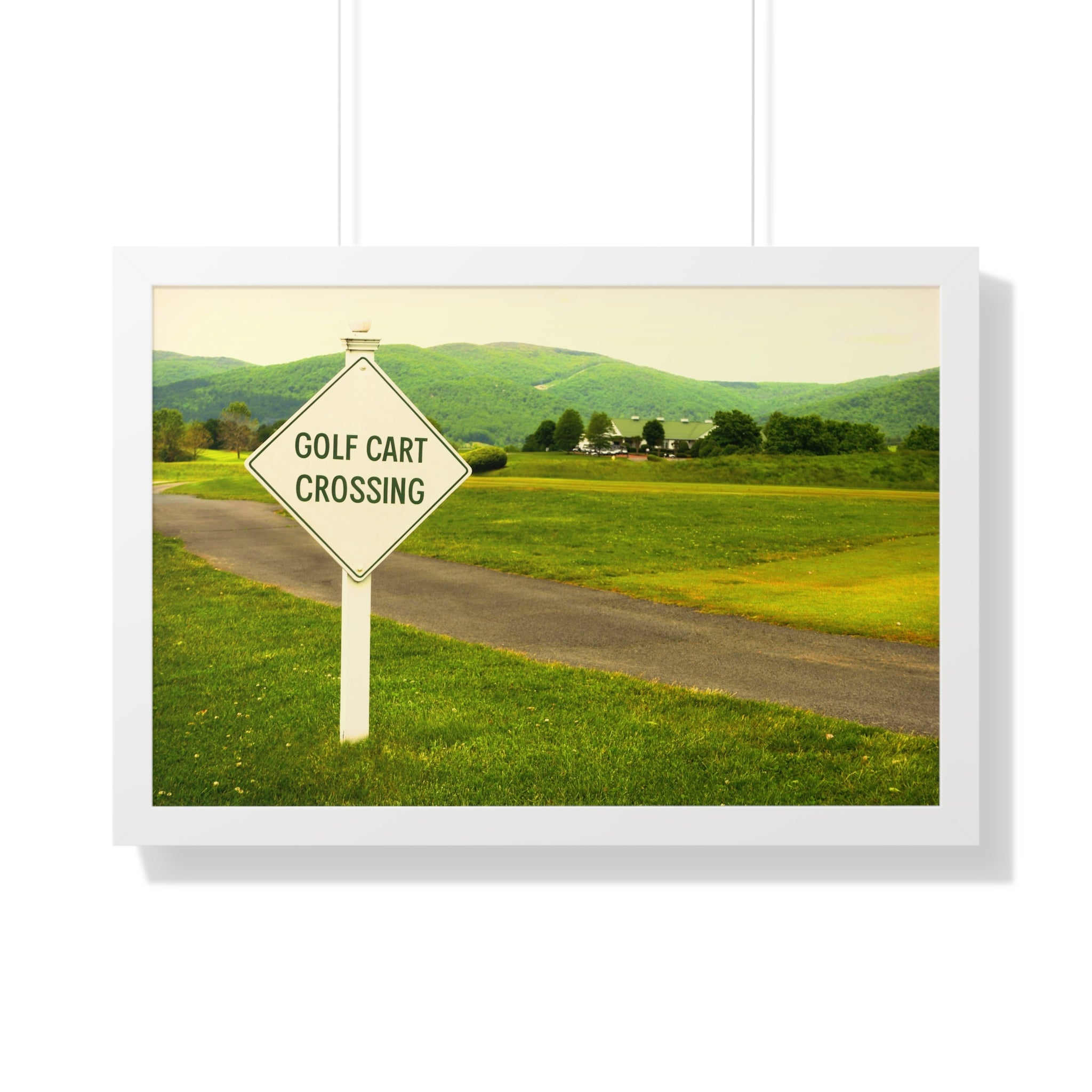 "Golf Cart Crossing" - Golf Wall Art