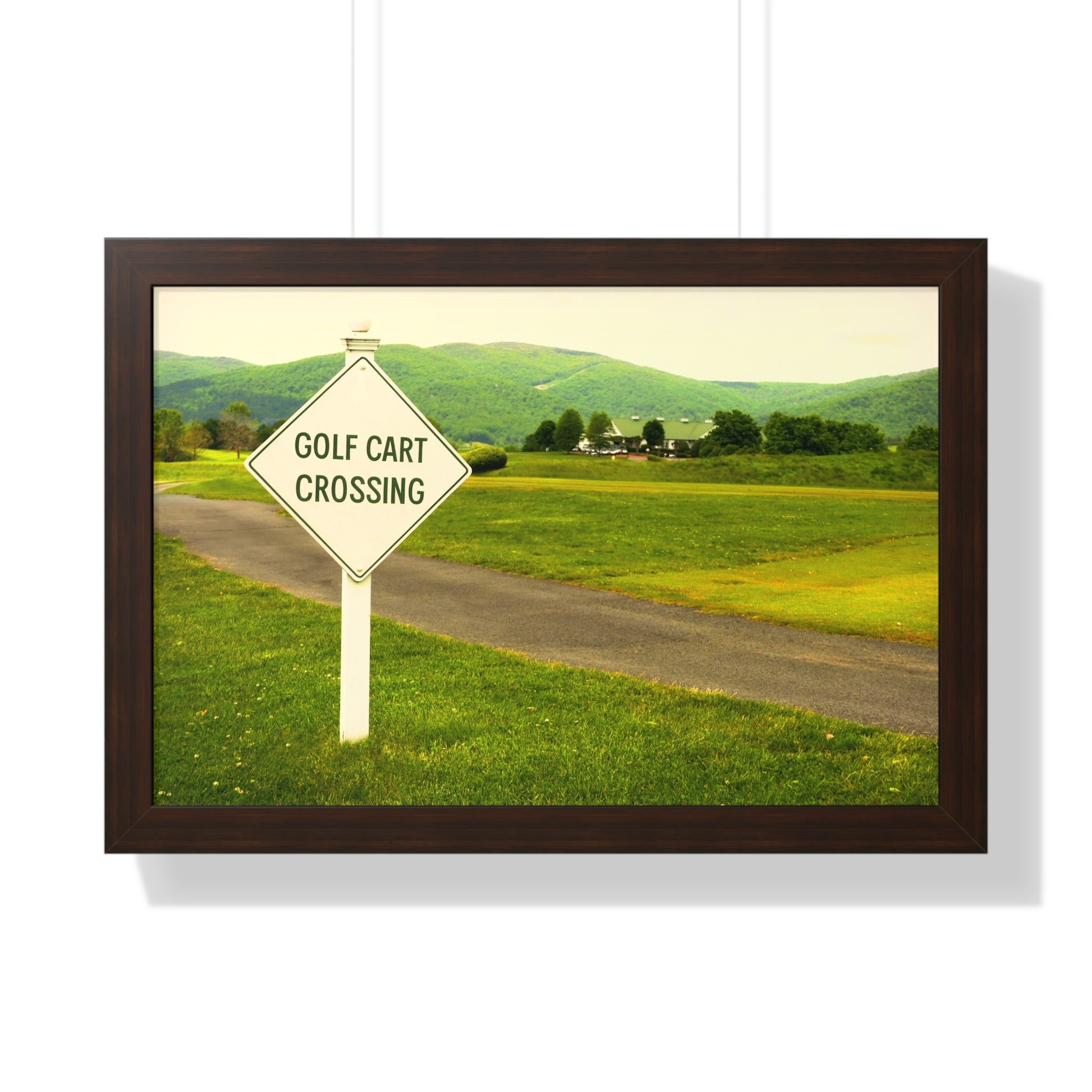 "Golf Cart Crossing" - Golf Wall Art