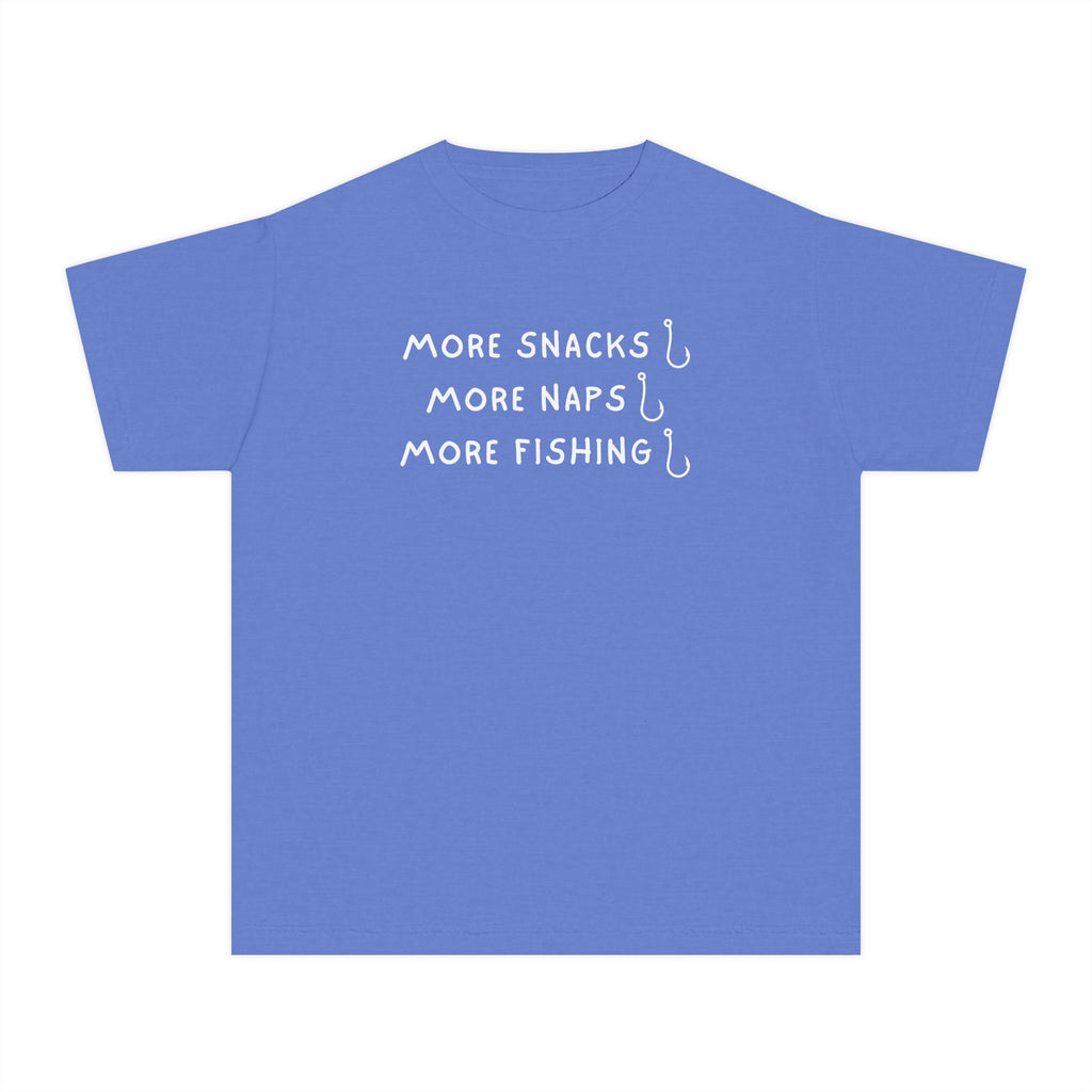 More Snacks, More Naps, More Fishing | Kids Fishing Shirt