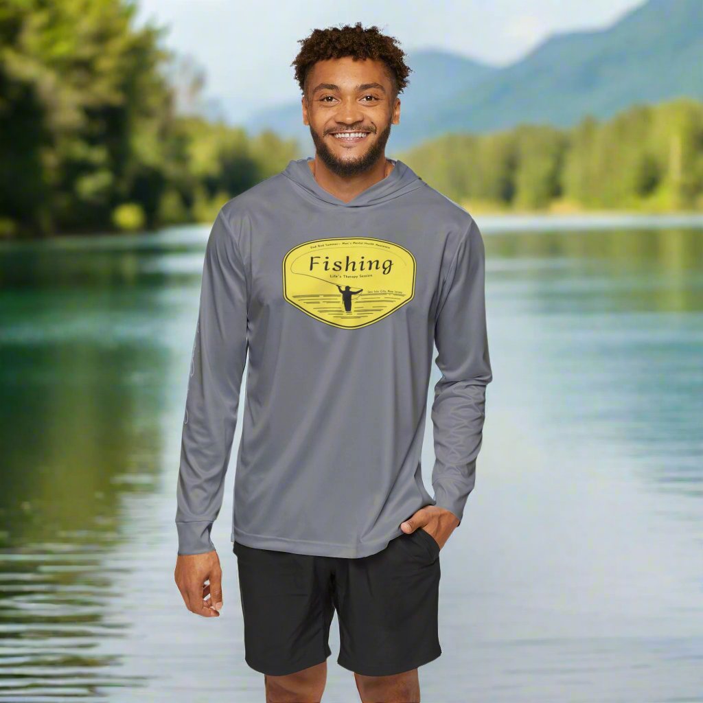 "Fishing, Life's Therapy Session" Fishing Performance Hoodie