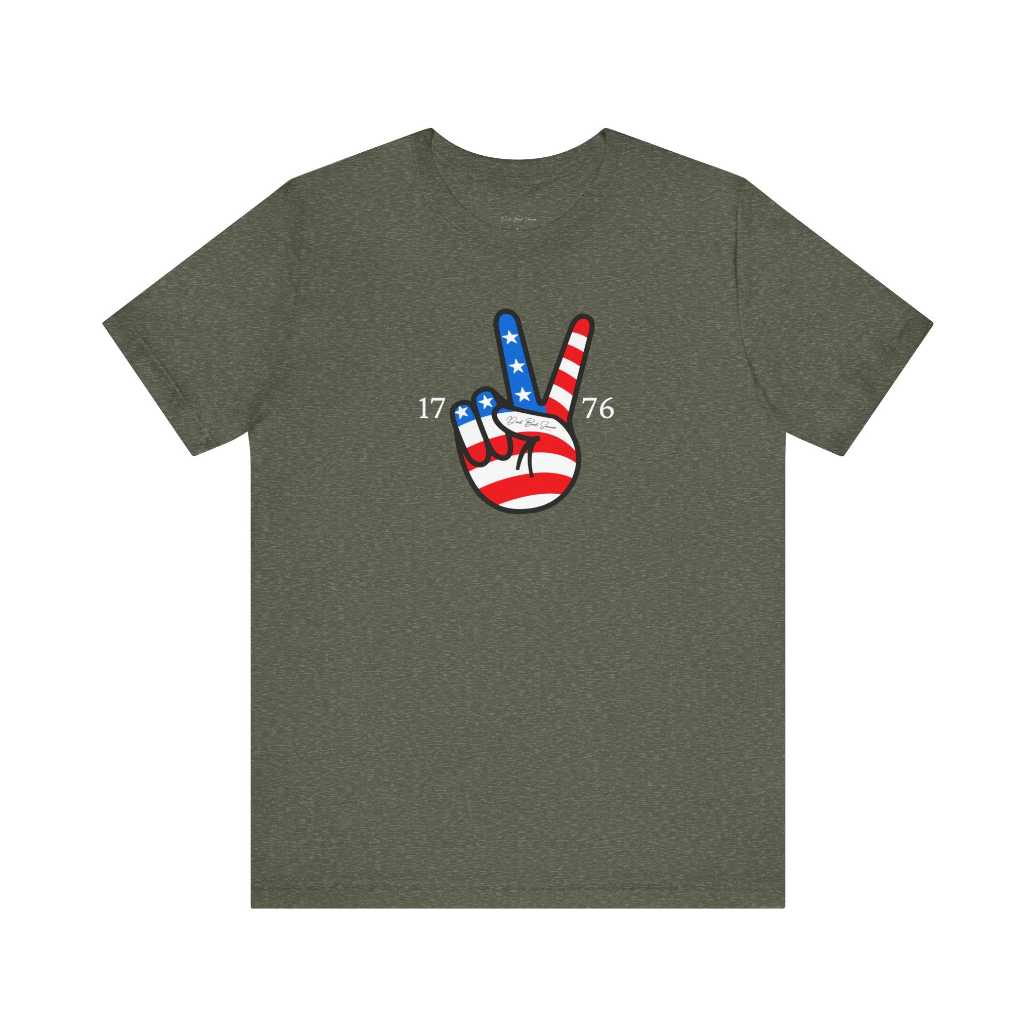 "1776 USA Flag Peace Sign Shirt" - 4th Of July Shirt