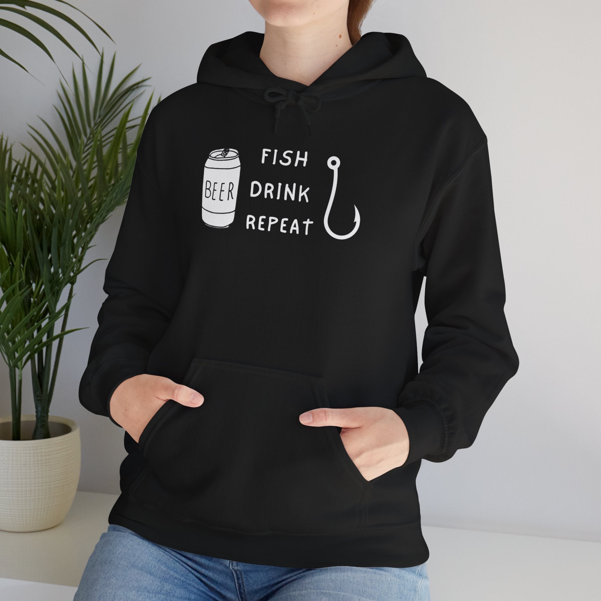 "Fish Drink Repeat" - Fishing Hoodie