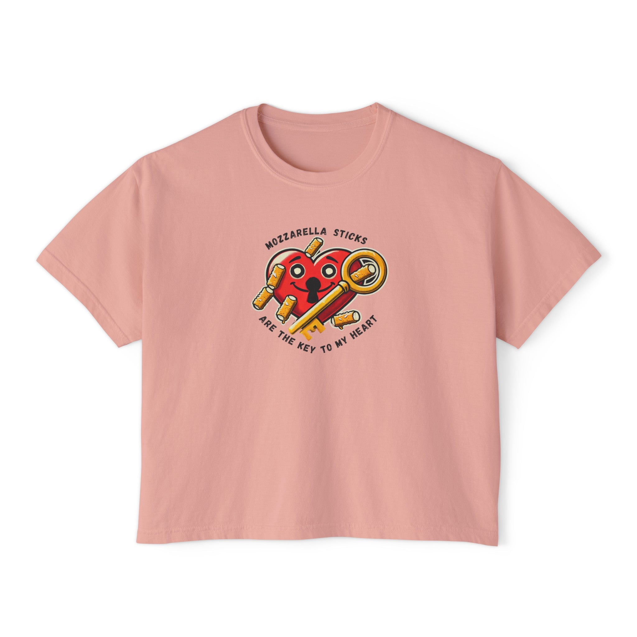 "Mozzarella Sticks Are The Key To My Heart" - Women's Boxy Tee