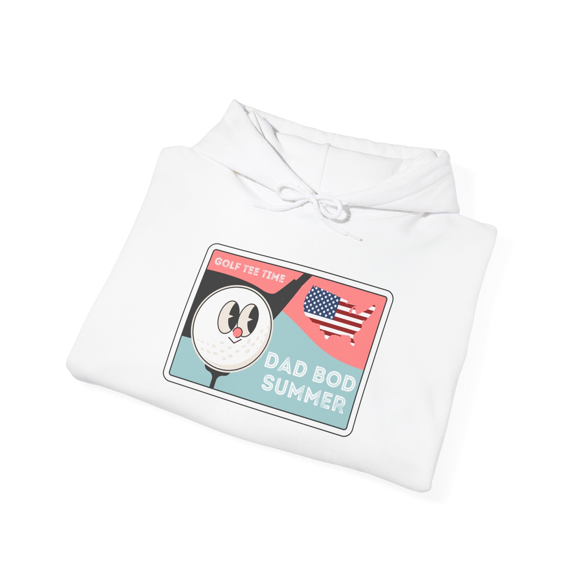 "Dad Bod Summer Golf Tee Time, Americana Edition" - Golf Hoodie