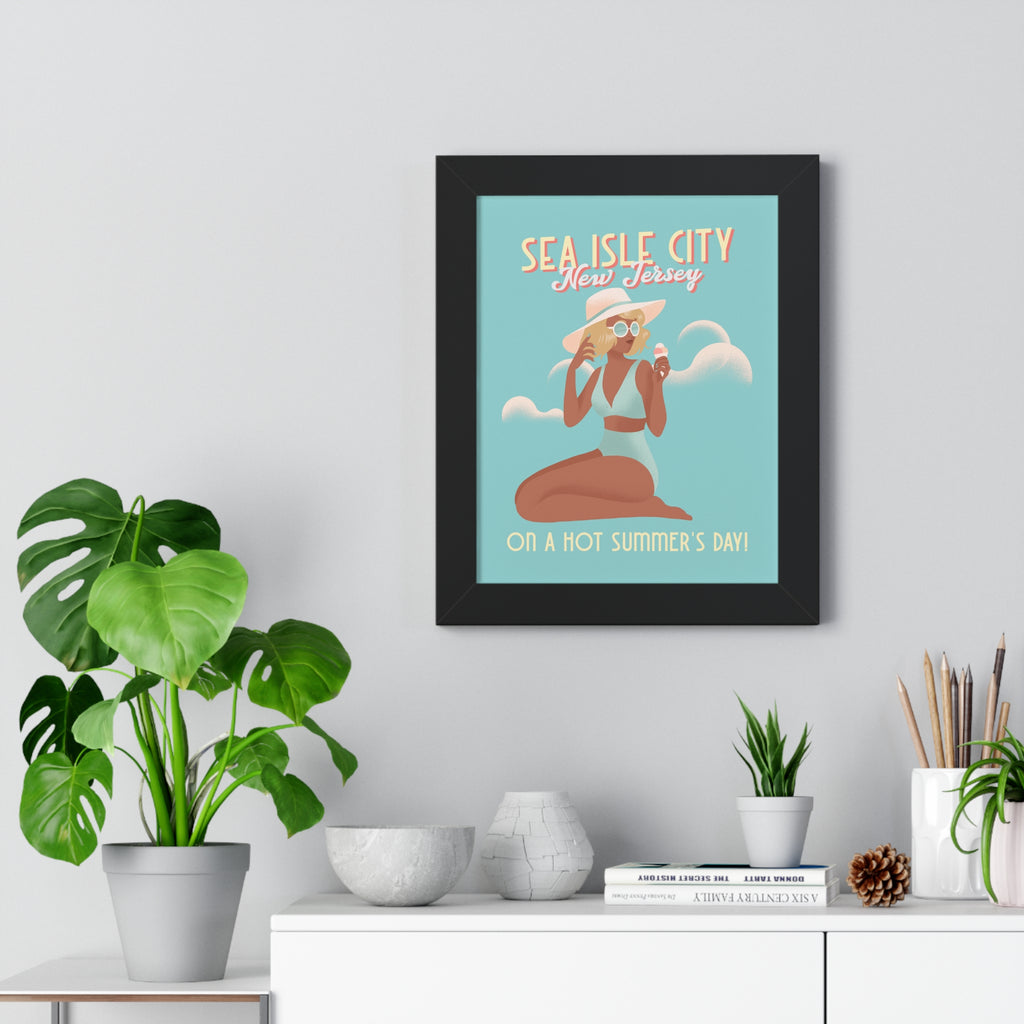 Sea Isle City, New Jersey- Summer Wall Art Framed - Dad Bod Summer