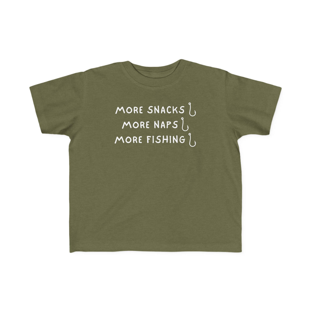 More Snacks, More Naps, More Fishing | Toddler Fishing Shirt
